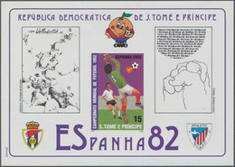 Thematik: Sport-Fußball / Sport-soccer, Football: 1982, Sao Tome, Football World Championship 1982, - Altri & Non Classificati