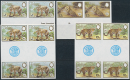 Thematik: WWF: 1983, WWF Jaguar, Set Of Four IMPERFORATED Proofs On Normal Paper Without Gum. One Si - Altri & Non Classificati