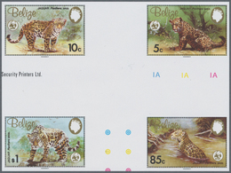 Thematik: WWF: 1983, WWF Jaguar, Set Of Four In Three Different IMPERFORATED Gutter Blocks. - Andere & Zonder Classificatie