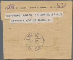 Albanien: 1914/1942, Lot Of 20 Covers/cards, E.g. 1913 Skanderberg 25q. Blue Single Franking On Dome - Albanie