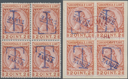 Albanien - Portomarken: 1914, "T/Takse" Overprints On Skanderberg, Mint And Used Assortment Of 39 St - Albanië