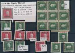 Bosnien Und Herzegowina (Österreich 1879/1918): 1914 -1915, Small Lot Of The Overprint Stamps, Inclu - Bosnia Erzegovina