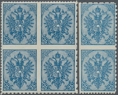 Bosnien Und Herzegowina: 1900, Definitives "Double Eagle", 25h. Blue, Specialised Assortment Of 23 S - Bosnia Herzegovina