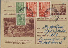 Bulgarien: 1945/1951, Assortment Of Apprx. 115 Covers/cards/used Stationeries, Mainly Commercial Mai - Neufs