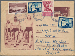 Bulgarien - Ganzsachen: 1953/1962, Assortment Of 54 Commercially Used Stationeries (mainly Envelopes - Cartoline Postali