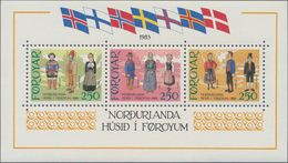 Dänemark - Färöer: 1976/1996 (ca.), Comprehensive Stock With Issues Of These Years, Comprising Many - Isole Faroer