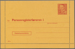 Dänemark - Ganzsachen: 1953-67: Six Official Letter Cards For Birth Announcements, All Different, Fr - Enteros Postales