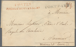 Frankreich - Vorphila: 1773/1852 Ca., Interesting Group Of 12 Entires/letter-sheets, Comprising Scar - 1792-1815: Départements Conquis