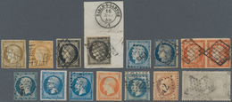 Frankreich: 1849-69: Group Of 15 Classic And Semi-classic Stamps, From No.1 10c. To 1869 5f., With C - Verzamelingen