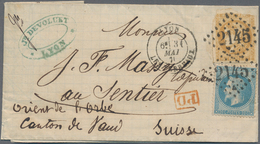 Frankreich: 1852/1940 Accumulation Of Ca. 290 Letters (mostly Classic Until 1875), Cards And Postal - Colecciones Completas