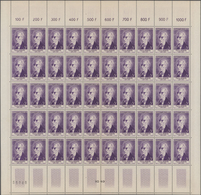 Frankreich: 1956, Famous Persons, 12fr.+3fr.-15fr.+5fr., Complete Set Of Six Values In (folded) Shee - Collections