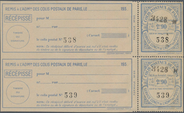 Frankreich - Postpaketmarken: PARCEL POST PARIS: 1930, Two-part Coupon 'COLIS POSTAUX DE PARIS' 2F.9 - Autres & Non Classés