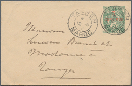 Französische Post In Marokko: 1893/1911 17 Used Postal Stationery Cards, Incl. Doublecards, Letterca - Autres & Non Classés