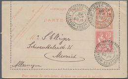 Frankreich - Ganzsachen: 1901/32 Ca. 80 Unused And Used Postal Stationery Postcards And Lettercards, - Other & Unclassified