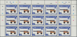 Gibraltar: 1987, Pieces Of Artellery, Big Investment Accumulation Of 870 Sets In Sheets, Unfortunate - Gibraltar