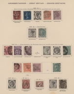 Großbritannien: 1841/1957, Used Collection On Ancient Schaubek Pages With Main Value In The QV Issue - Otros & Sin Clasificación