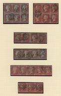 Großbritannien: 1854/1871, Specialised Collection Of UNITS Of The 1 D. Red Perf. (SG Ex 17/43; Mi. 8 - Altri & Non Classificati