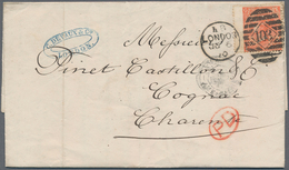 Großbritannien: 1870/1871, Perfins"C.DEVAUX&CO LONDON", Group Of 20 Lettersheets To France Bearing 3 - Sonstige & Ohne Zuordnung