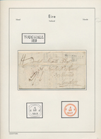 Irland: 1817/1910, British Period, Collection Of 39 Covers/cards (thereof 19 Stampless) And 32 Stamp - Storia Postale