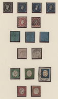 Italien - Altitalienische Staaten: Sardinien: 1851/1861, Used Collection Of 61 Stamps On Album Pages - Sardinië