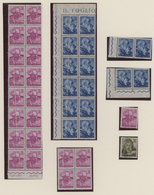 Italien: 1861/1955, SPECIALITIES/VARIETIES, Collection Of Apprx. 90 Stamps On Album Pages, Showing G - Colecciones