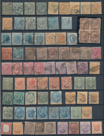 Italien: 1862/1883, Lot Of Issues 1862/77 Ex 1 C. - 2 Lire Including Some Interesting Postmarks, Dif - Colecciones