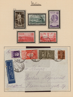 Italien: 1863/1938, Used Collection On Album Pages With Many Interesting Issues, Definitive Sets Up - Verzamelingen