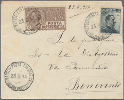 Italien: 1914 - 1957 (ca): "Pneumatic Mail" In Rome, Naples And Milan. 130+ Covers, Stationery, Tele - Verzamelingen