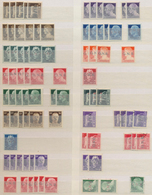 Italien: 1943/1944, Repubblica Sociale/G.N.R. Overprints, Chiefly Mint Accumulation Of Apprx. 740 St - Collections