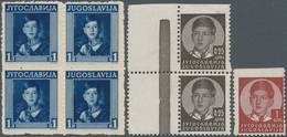 Jugoslawien: 1935/1940, Definitives "King Peter", Specialised Assortment Of 51 Stamps (plus 16 Essay - Covers & Documents