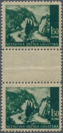 Kroatien: 1941/1942, Definitives "Pictorials", 1.50k. Deep Green "Zelenjak", Specialised Assortment - Croacia