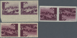 Kroatien: 1941/1942, Definitives "Pictorials", 10k. Deep Lilac "Lake Plitvice", Specialised Assortme - Kroatien