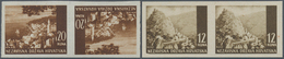 Kroatien: 1941/1942, Definitives "Pictorials", 12k. Olive-brown "Klis Fortress" And 20k. Brown "Hvar - Croatia