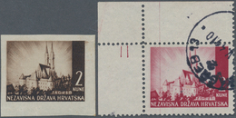 Kroatien: 1941/1942, Definitives "Pictorials", 2k. Brownish Carmine "Zagreb Cathredal", Specialised - Kroatien