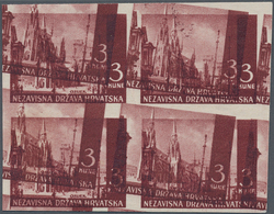 Kroatien: 1941/1942, Definitives "Pictorials", 3k. Carmine Brown "Osijek Cathredal", Specialised Ass - Kroatien