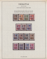 Kroatien: 1941/1945, Specialised Mint Collection On Written Up Album Pages, Comprising 1941 3rd Over - Croazia