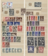Kroatien: 1941/2000 (ca.), Comprehensive MNH Accumulation In A Stockbook, From A Good Section 1940s - Croatia