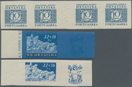 Kroatien: 1942/1945, Specialised Mint Assortment Of Apprx. 165 Stamps And Three (imperf.) Mini Sheet - Croatie