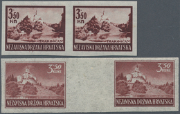 Kroatien: 1943/1944, Definitives "Pictorials" 3.50k. Carmine-brown "Trakoscan Castle", Specialised A - Croatie