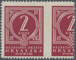 Kroatien - Portomarken: 1941, Cyphers, Specialised Assortment Of 37 Stamps Showing Specialities Like - Croazia