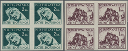 Kroatien - Zwangszuschlagsmarken: 1944, War Tax, Specialised Assortment Of Apprx. 72 Stamps Showing - Croatie