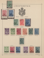 Liechtenstein: 1912/1970, Saubere, Meist Gestempelte Sammlung Auf Alten Schaubek-Vordrucken, Ab Der - Collections