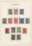 Liechtenstein: 1912-72: Ganz überwiegend Gestempelte Sammlung Ab Erster Ausgabe (inkl. 4x 25 Rp.), M - Lotti/Collezioni