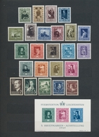 Liechtenstein: 1921/1960, Postfrische Partie Von Mittleren Und Besseren Ausgaben, Dabei Freimarken 1 - Lotes/Colecciones