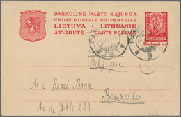 Litauen - Ganzsachen: 1924-1940 Group Of 15 Postal Stationery Items, With 13 Cards (5 Used), Plus 19 - Lithuania