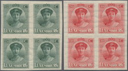 Luxemburg: 1922, Philatelic Exhibition 'Great Duchess Charlotte' Complete Imperforate Set Of Two 25c - Sonstige & Ohne Zuordnung