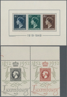 Luxemburg: 1934/52, Kleine Partie Von 8 Besseren Postfrischen Ausgaben Wie Folgt: 240/44, 245/49, 25 - Otros & Sin Clasificación