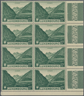 Luxemburg: 1935, Landscape Definitive Issue 10fr. Green (Ourtal With Vlanden Castle) In An Investmen - Altri & Non Classificati