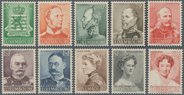 Luxemburg: 1939, Centenary Of Independence (Grand Dukes And Coat Of Arms Of Luxembourg) Complete Set - Other & Unclassified