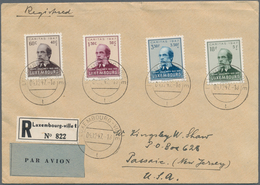 Luxemburg: 1947/1956, Lot Of Seven Better F.d.c.: 1947 Patton, 1947 Caritas, 1949 UPU (2), 1952 Cent - Autres & Non Classés